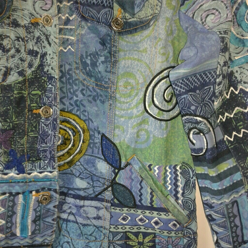 Embroidered Denim Jacket - Picture 2 of 7